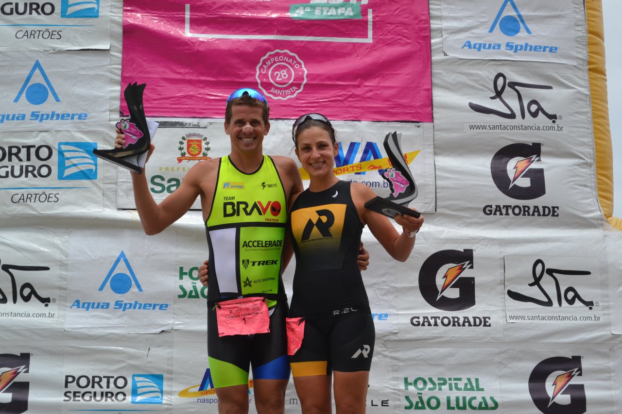 Marcus Fernandes e Mariana Penatti vencem quarta etapa do triatlo