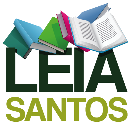 Texto em tons de verde com os dizeres Leia Santos. #pracegover