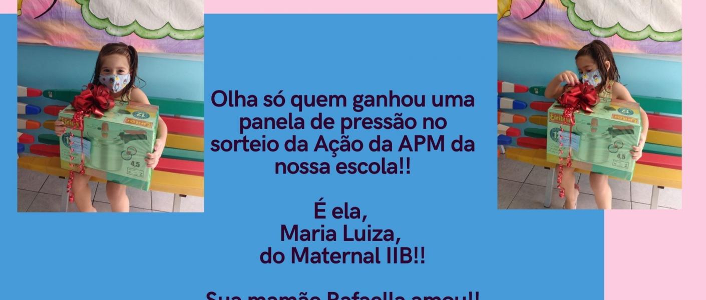 Parabéns Maria Luiza!!!