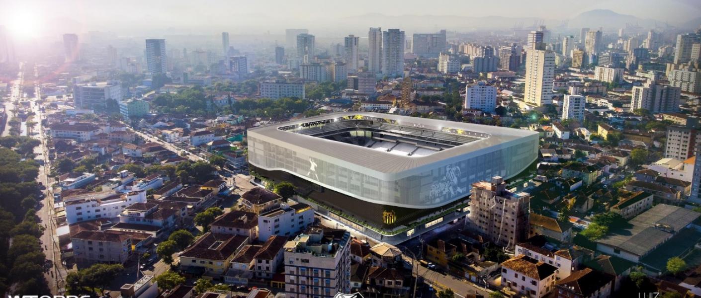 vista do projeto da arena #paratodosverem