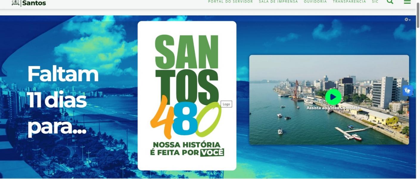 Hotsite revisita história dos 480 anos de Santos, divulga atividades comemorativas e projeta futuro da Cidade