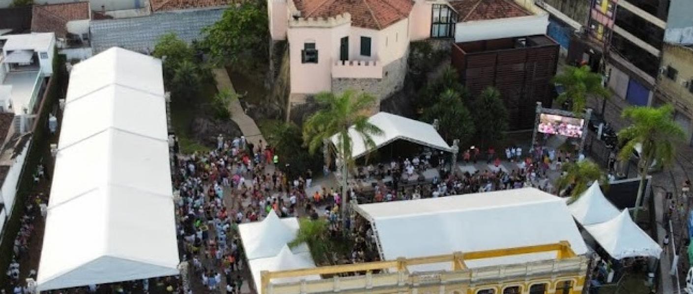 Vista aérea do Outeiro de Santa Catarina. #paratodosverem