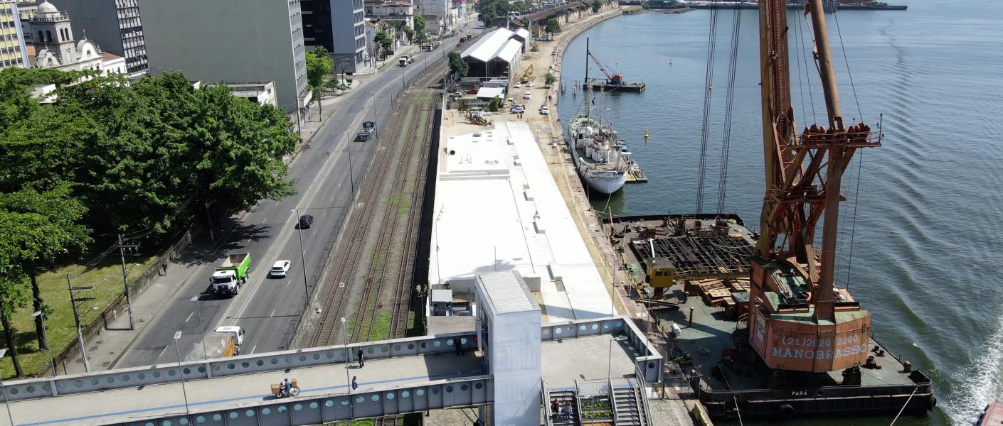 Primeira fase do Parque Valongo, em Santos, atinge 60% dos trabalhos