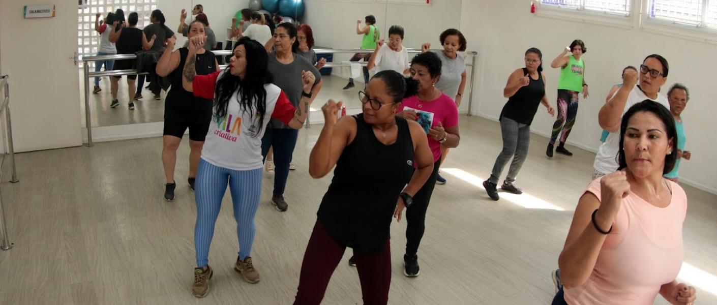 Atividades gratuitas nas Vilas Criativas promovem movimento e qualidade de vida
