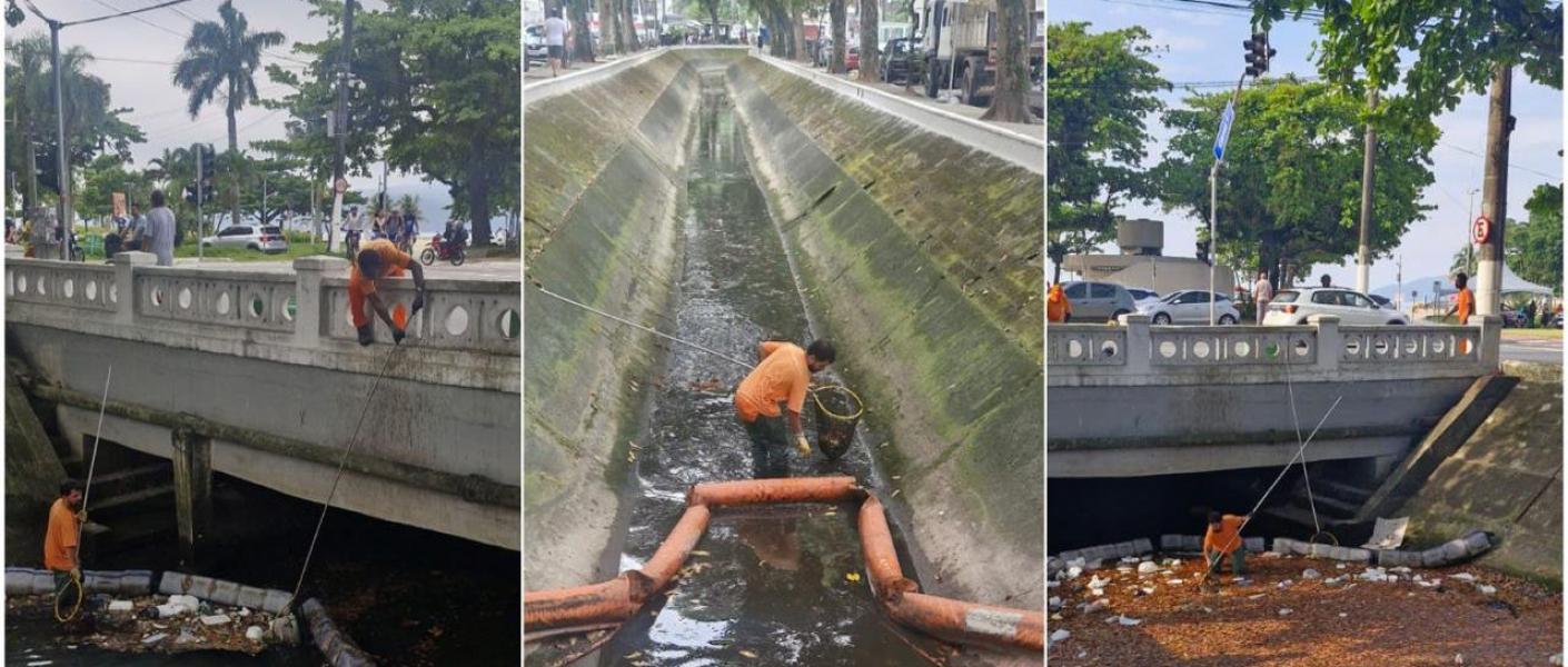 Limpeza de barreiras em canais se amplia na temporada para combater enchentes