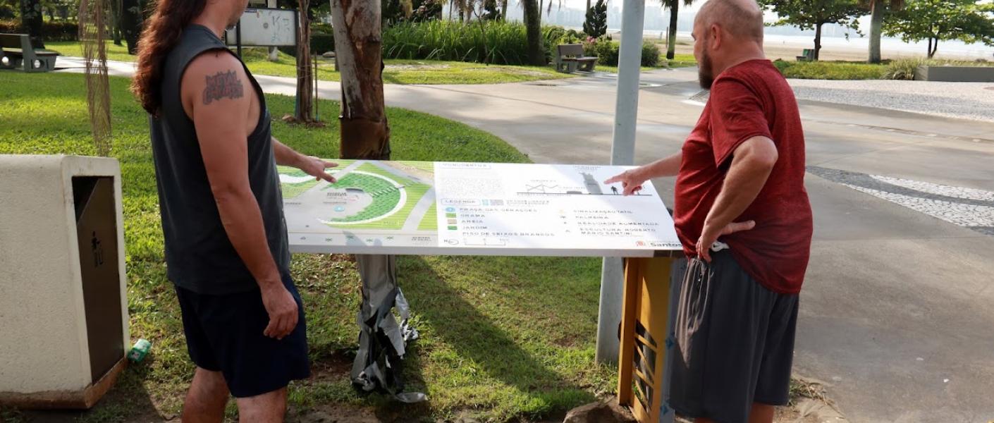 Mapas táteis reforçam acessibilidade no Novo Quebra-Mar
