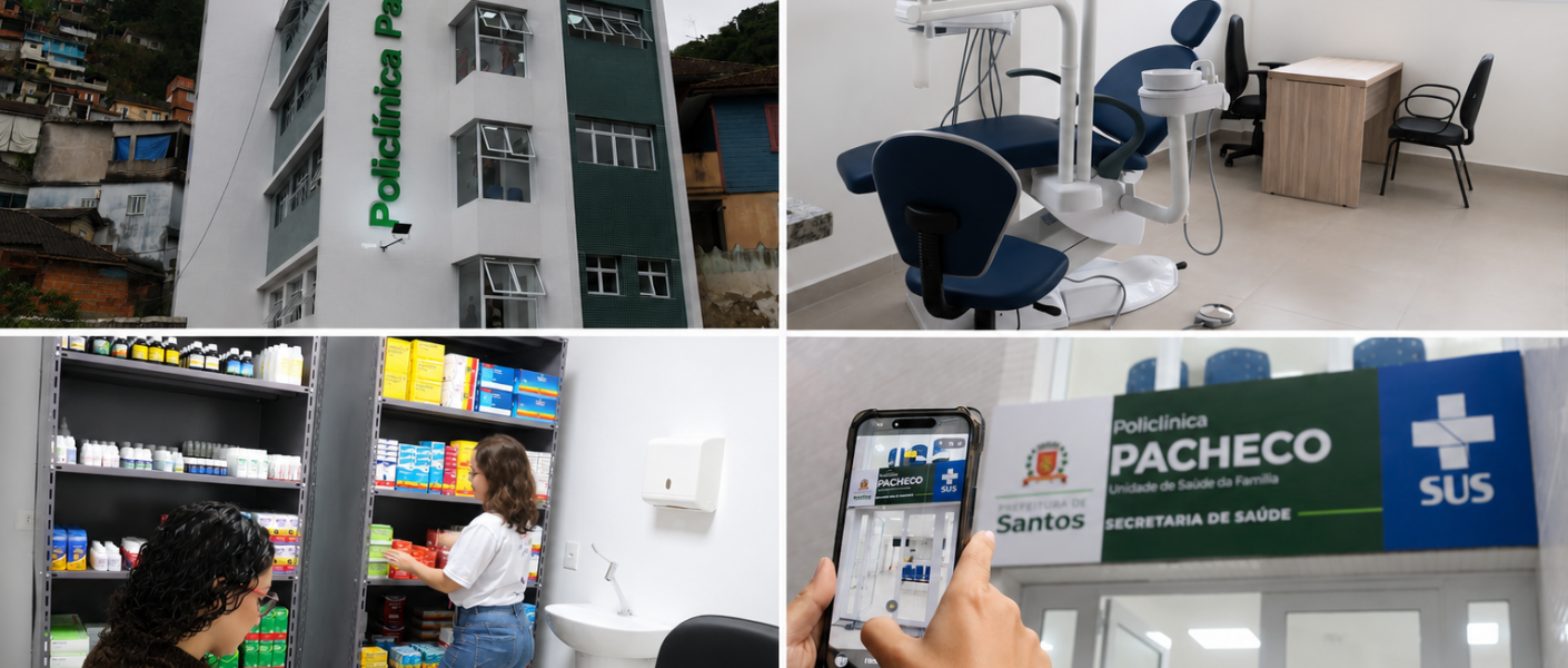 Nova Policlínica Pacheco amplia atendimento para mais de 2,6 mil santistas