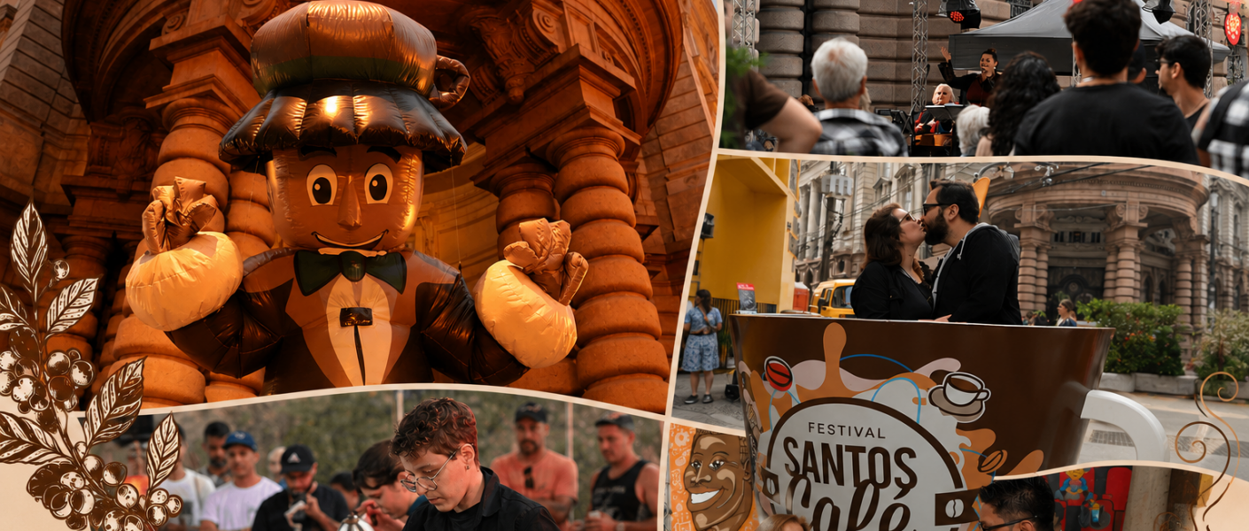 Festival Santos Café é a atração do feriadão com muito lazer, gastronomia e música no Centro Histórico