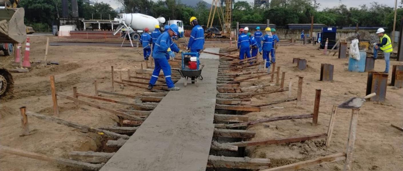 Estrutura para construir reservatório de estação contra enchentes já começa a ser preparada