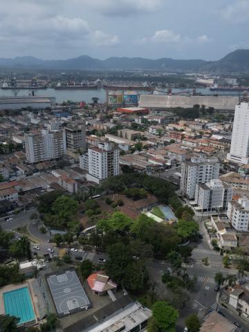 foto aérea de santos #paratodosverem