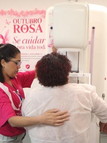 Mamografia no Dia D do Outubro Rosa. #Paratodosverem
