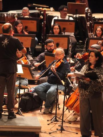 orquestra em ação #paratodosverem 