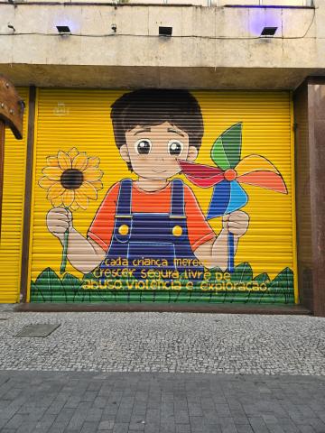 mural pintado no centro #paratodosverem 