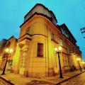a fachada da associação comercial de santos. #paratodosverem 