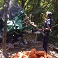 guarda municipal desmonta acampamento no meia da mata. #paratodosverem