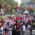 Ação do Coração na Praça Mauá. #Paratodosverem