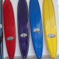 quatro pranchas do museu do surfe #paratodosverem