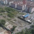 Foto aérea do terreno onde estará o campo. #paratodosverem