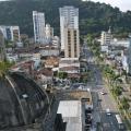 vista aérea da Cidade com a cúpula da igreja coração de Maria em primeiro plano à esquerda. #paratodosverem 