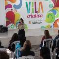 Pam Braga em palestra na Vila Criativa. #Paratodosverem