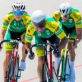 Equipe de Santos no Brasileiro de Paraciclismo de Pista. #Paratodosverem