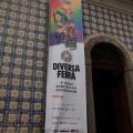 fachada da frontaria azulejada com banner #paratodosverem