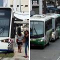 imagem mostra VLT e ônibus #paratodosverem 