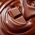 chocolate em meio a caldo de chocolate #paratodosverem 