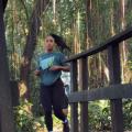Corrida no Jardim Botânico de Santos. #Paratodosverem