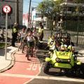 minibuggie e biciclata em minicidade do trânsito. #paratodosverem