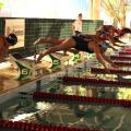 atletas mergulham em piscina. #paratodosverem
