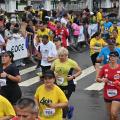 Corrida em Santos. #Paratodosverem