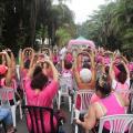 Outubro Rosa: exercícios, música e saúde tomam conta do Jardim Botânico em Santos