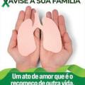 cartaz alusivo à campanha. Frase principal é Um ato de amor que é o recomeço de outra vida. #paratodosverem