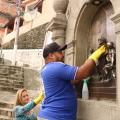 Nichos do Monte Serrat são preparados para festa da padroeira de Santos