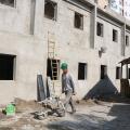 Estrutura da nova policlínica de Santos, no bairro Estuário, está pronta e obras avançam