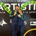 Atletas de Santos brilham com medalhas em Copa do Mundo de Patinação Artística
