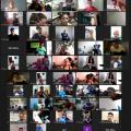 imagem mostra as telas de vários atletas participando do torneio #paratodosverem 