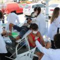 Moradores da região do Mercado Municipal em Santos recebem atendimentos de saúde