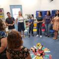 Escola em Santos recebe equipe profissional com círculo de paz