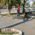 Avançam obras de revitalização em praça no Rádio Clube, em Santos