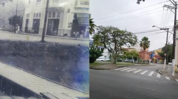 foto mostra trecho do bairro antes e depois #paratodosverem