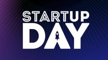 arte onde se lê Start up day 