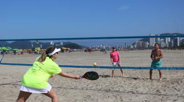 duplas jogam beach tennis #paratodosverem