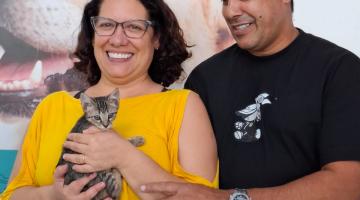 casal segura gato #paratodosverem