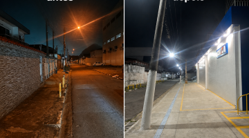 Antes e depois em rua #paratodosverem