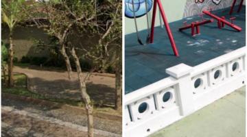 Antes e depois de praça revitalizada #paratodosverem
