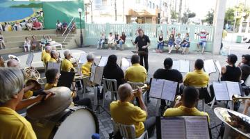 Banda Carlos Gomes comemora 61 anos em apresentação no Orquidário