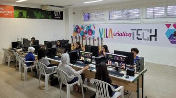 Vila Criativa de Santos ensina programação com jogo Minecraft