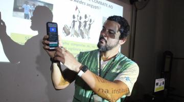 agente dá formação de brigada em escola #paratodosverem